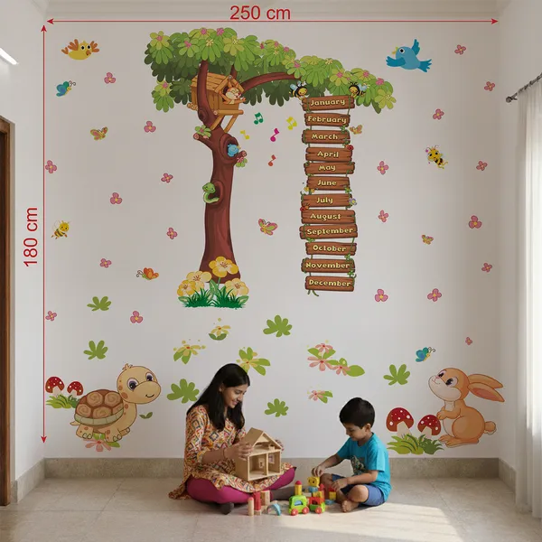 Educational_Tree_Growth_Chart_Wall_Stickers_for_Kids_�_Jungle_Animal_Height_Chart_Decals_for_Nursery,_Preschool_&_Playroom_Decor