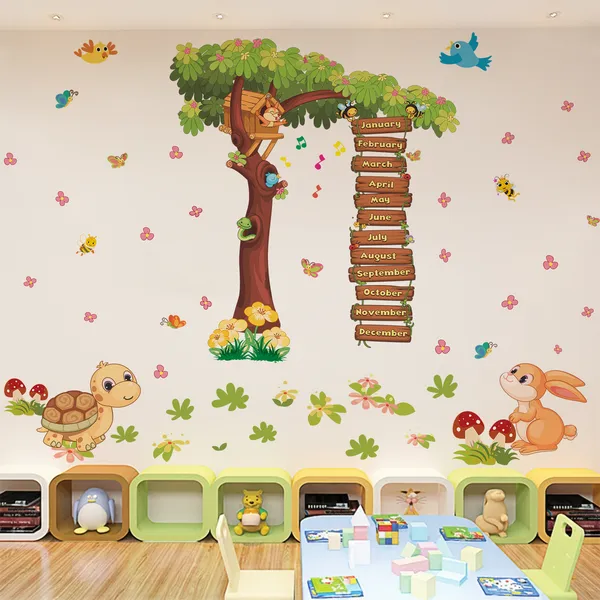 Educational_Tree_Growth_Chart_Wall_Stickers_for_Kids_�_Jungle_Animal_Height_Chart_Decals_for_Nursery,_Preschool_&_Playroom_Decor