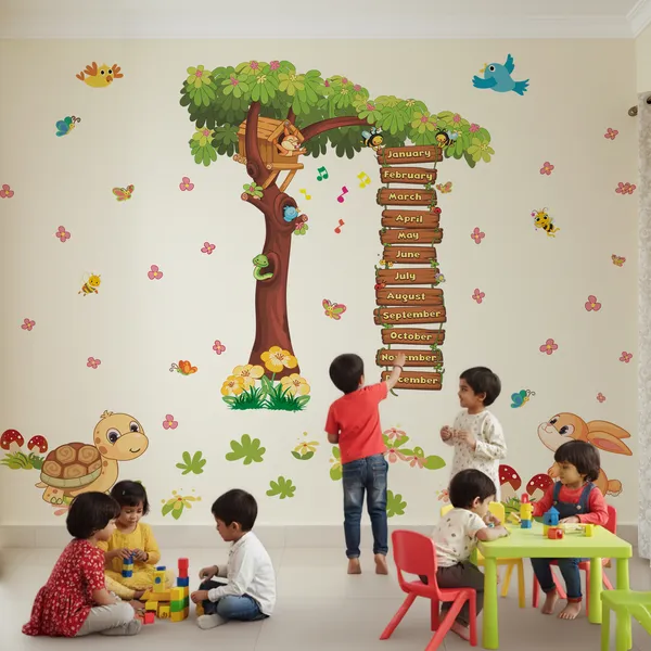 Educational_Tree_Growth_Chart_Wall_Stickers_for_Kids_�_Jungle_Animal_Height_Chart_Decals_for_Nursery,_Preschool_&_Playroom_Decor
