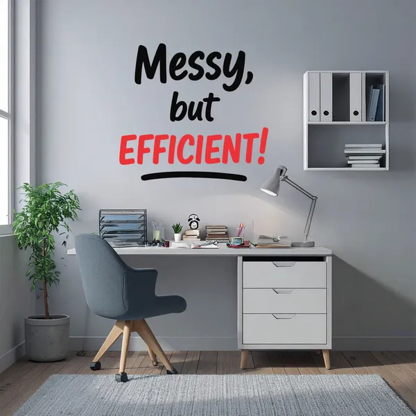 Messy_But_Efficient_Office_Inspirational_Motivational_Quotes_Wall_Sticker