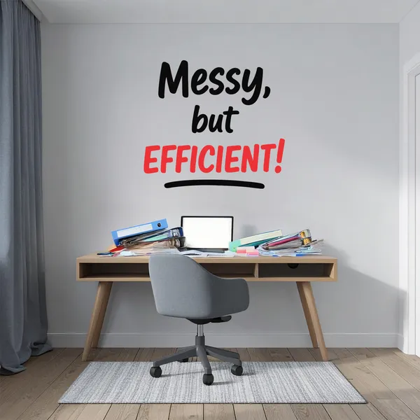 Messy_But_Efficient_Office_Inspirational_Motivational_Quotes_Wall_Sticker