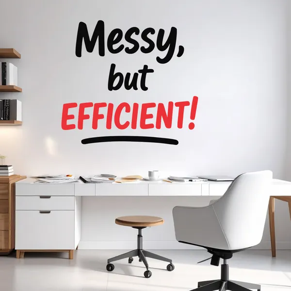 Messy_But_Efficient_Office_Inspirational_Motivational_Quotes_Wall_Sticker