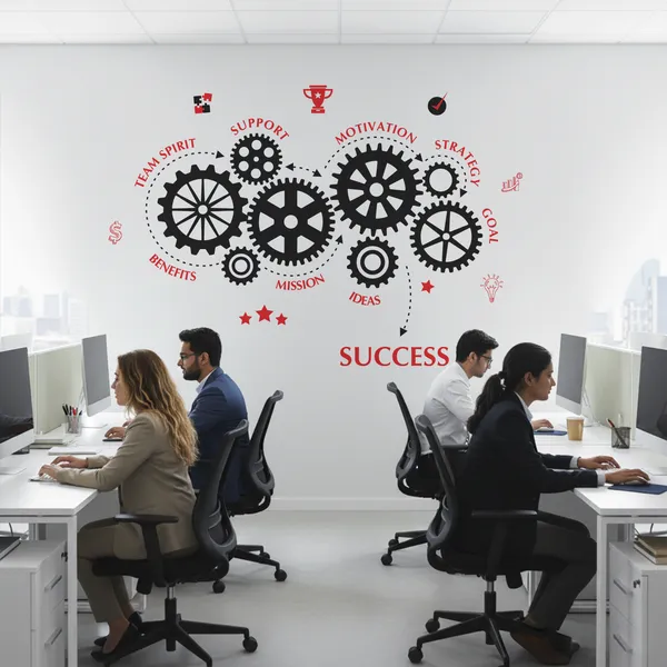 StickMe_Success_Idea_Team_Work_Goal_Mission_Office_Inspiration_Motivation_Quotes_Wall_Sticker_|_Premium_Large_-_180_cm_X_120_cm