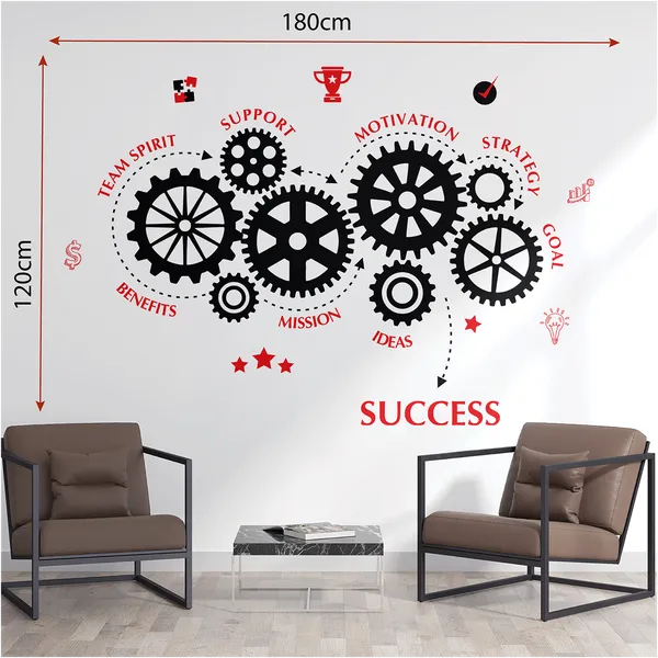 StickMe_Success_Idea_Team_Work_Goal_Mission_Office_Inspiration_Motivation_Quotes_Wall_Sticker_|_Premium_Large_-_180_cm_X_120_cm
