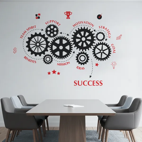 StickMe_Success_Idea_Team_Work_Goal_Mission_Office_Inspiration_Motivation_Quotes_Wall_Sticker_|_Premium_Large_-_180_cm_X_120_cm