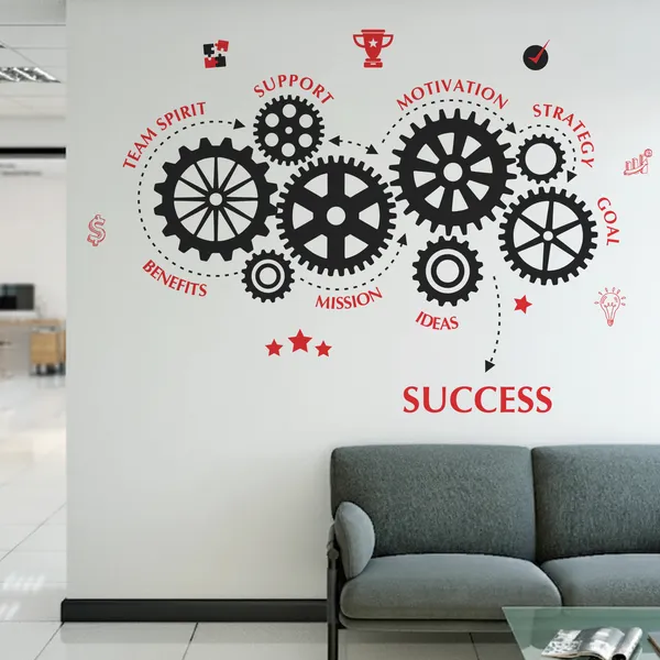 StickMe_Success_Idea_Team_Work_Goal_Mission_Office_Inspiration_Motivation_Quotes_Wall_Sticker_|_Premium_Large_-_180_cm_X_120_cm