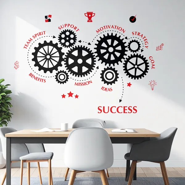 StickMe_Success_Idea_Team_Work_Goal_Mission_Office_Inspiration_Motivation_Quotes_Wall_Sticker_|_Premium_Large_-_180_cm_X_120_cm