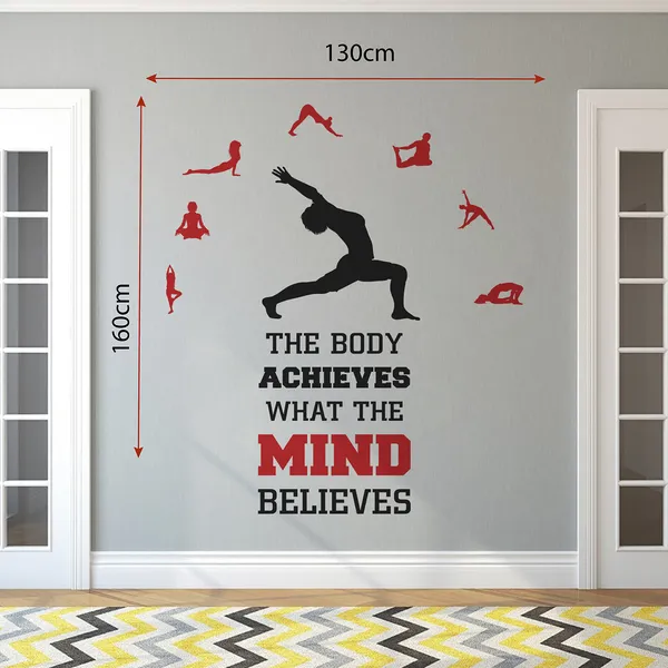 StickMe_The_Body_Achieves_What_The_Mind_Believes_-_Yoga_-_Gym_-_Fitness_-_Office_-_Workout_-_Inspirational_-_Motivational_-_Quotes_-_Wall_Sticker_|_Premium_Large_-_130_cm_X_160_cm