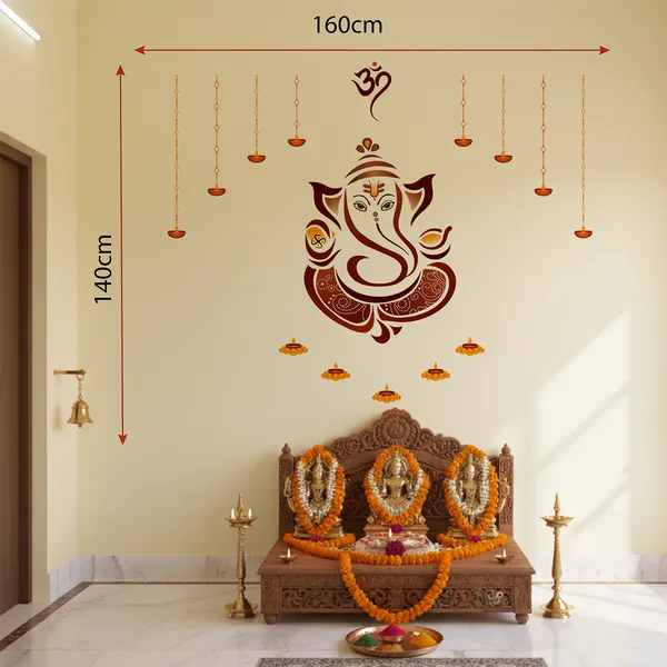 StickMe_Shree_Ganesh_Wall_Sticker_Colourful_|_Ganpati_Bappa_Mural_Art_Vinyl_Decal_|_Multi-Colour_for_Bedroom,_Living_Room,_Kitchen_&_Office_Home_Decor_|_Premium_Large_-_160_cm_X_140_cm