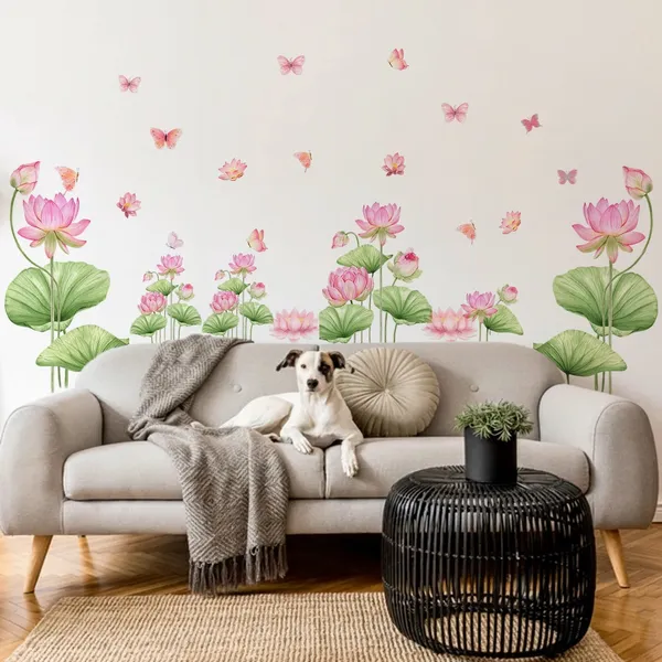 StickMe_Pink_Lotus_&_Butterfly_Wall_Sticker_For_Home_Decor_|_Premium_Extra_Large_-_300_cm_X_198_cm