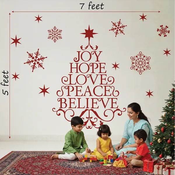 StickMe_Joy_�_Hope_�_Love_�_Peace_�_Believe_�_Christmas_�_X�mas_Wall_Decor_Sticker_|_Premium_Large_-_cm_X_cm
