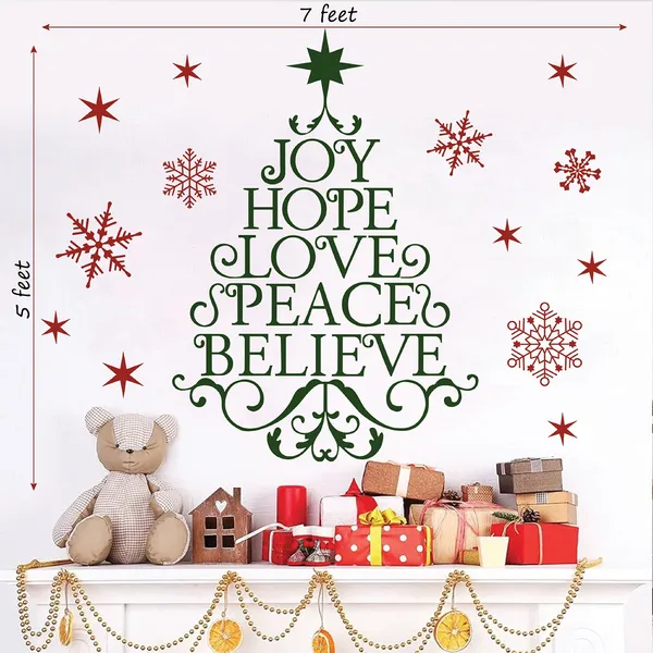 StickMe_Joy_�_Hope_�_Love_�_Peace_�_Believe_�_Christmas_�_X�mas_Wall_Decor_Sticker_|_Premium_Large_-_cm_X_cm