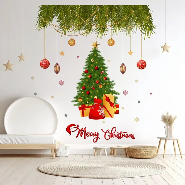 StickMe_Christmas_�_X�Mas_Festive_D�cor_Wall_Sticker_Decal_for_Home_&_Office_|_Premium_Extra_Large_-_160_cm_X_150_cm
