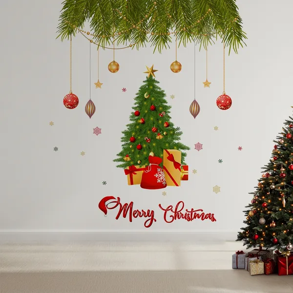 StickMe_Christmas_�_X�Mas_Festive_D�cor_Wall_Sticker_Decal_for_Home_&_Office_|_Premium_Extra_Large_-_160_cm_X_150_cm