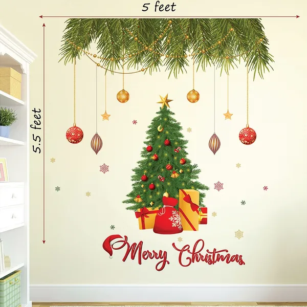 StickMe_Christmas_�_X�Mas_Festive_D�cor_Wall_Sticker_Decal_for_Home_&_Office_|_Premium_Extra_Large_-_160_cm_X_150_cm
