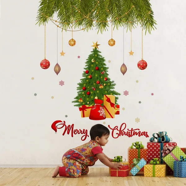 StickMe_Christmas_�_X�Mas_Festive_D�cor_Wall_Sticker_Decal_for_Home_&_Office_|_Premium_Extra_Large_-_160_cm_X_150_cm