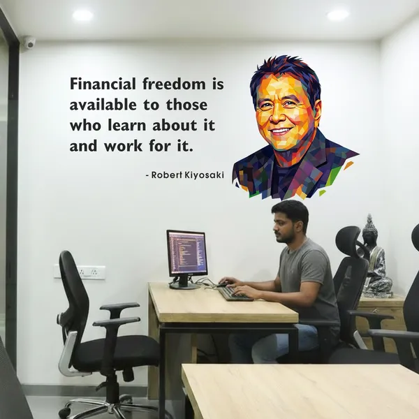 StickMe_Robert_Kiyosaki_Financial_Freedom_Motivational_Office_Entrepreneur_Inspiration_Wall_Sticker_|_Premium_Large_-_120_cm_X_60_cm