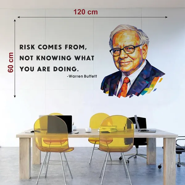 StickMe_Warren_Buffett_Risk_Motivational_Office_Inspiration_Wall_Sticker_|_Premium_Large_-_120_cm_X_60_cm