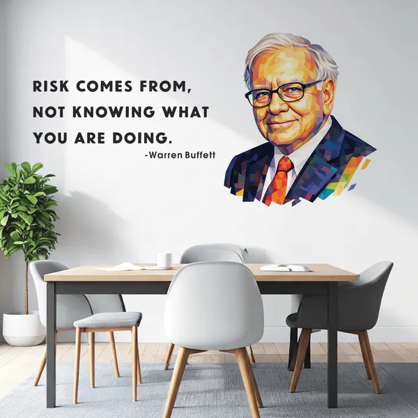 StickMe_Warren_Buffett_Risk_Motivational_Office_Inspiration_Wall_Sticker_|_Premium_Large_-_120_cm_X_60_cm