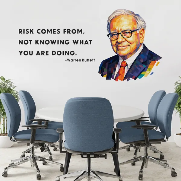 StickMe_Warren_Buffett_Risk_Motivational_Office_Inspiration_Wall_Sticker_|_Premium_Large_-_120_cm_X_60_cm