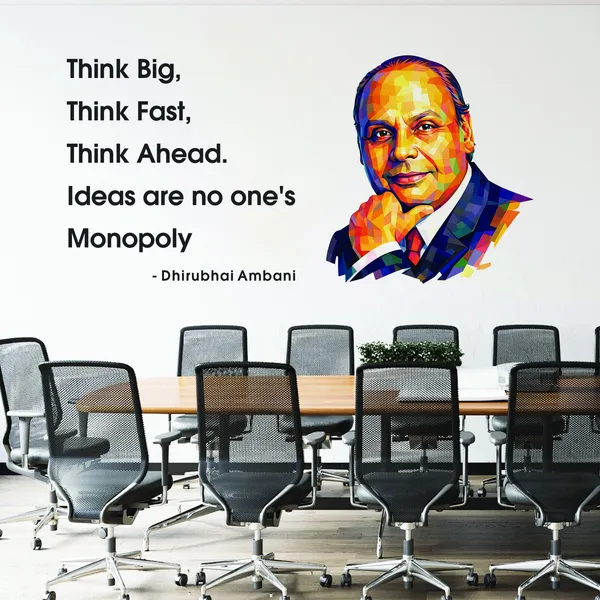 StickMe_Dhirubhai_Ambani_Think_Big_Motivational_Office_Inspirational_Entrepreneur_Wall_Sticker_|_Premium_Large_-_120_cm_X_60_cm
