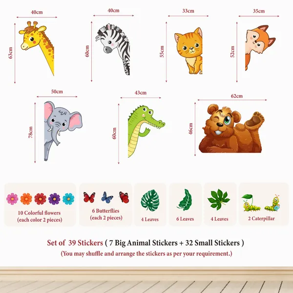 StickMe_Peekaboo_Jungle_Animals_Kids_Room_Wall_Sticker_|_Premium_Extra_Large_-_cm_X_cm