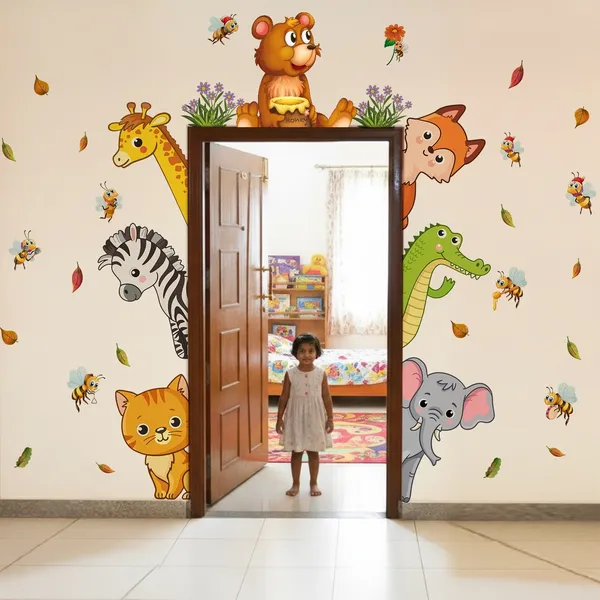 StickMe_Peekaboo_Jungle_Animals_Kids_Room_Wall_Sticker_|_Premium_Extra_Large_-_cm_X_cm