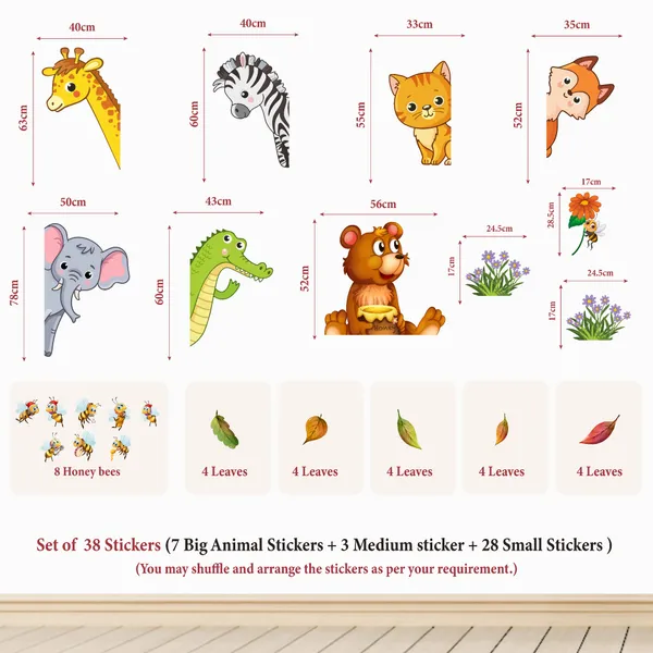 StickMe_Peekaboo_Jungle_Animals_Kids_Room_Wall_Sticker_|_Premium_Extra_Large_-_cm_X_cm