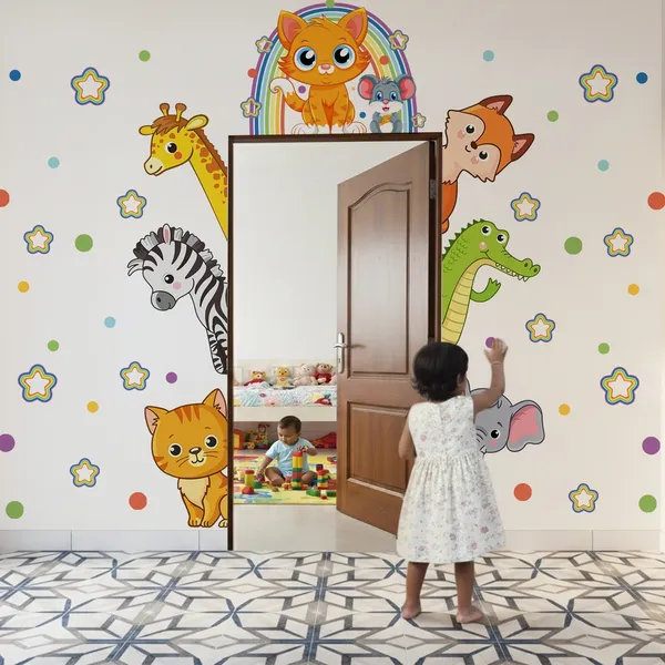 StickMe_Peekaboo_Jungle_Animals_Kids_Room_Wall_Sticker_|_Premium_Extra_Large_-_cm_X_cm