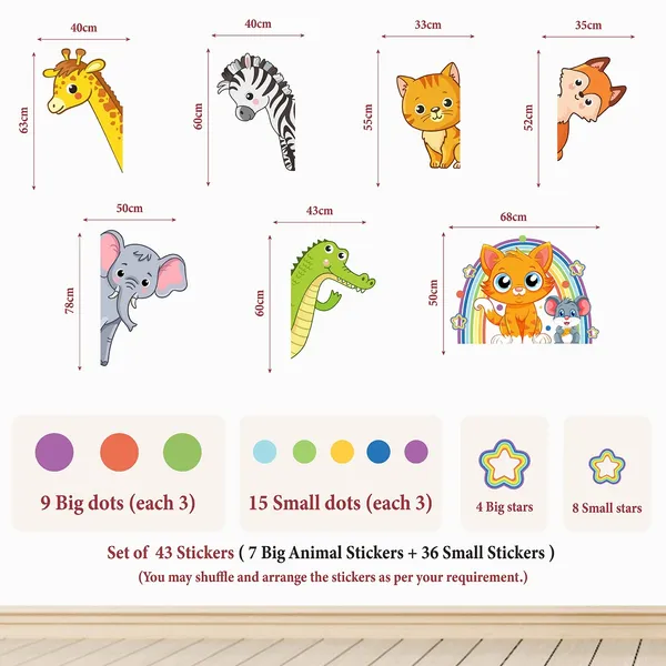 StickMe_Peekaboo_Jungle_Animals_Kids_Room_Wall_Sticker_|_Premium_Extra_Large_-_cm_X_cm