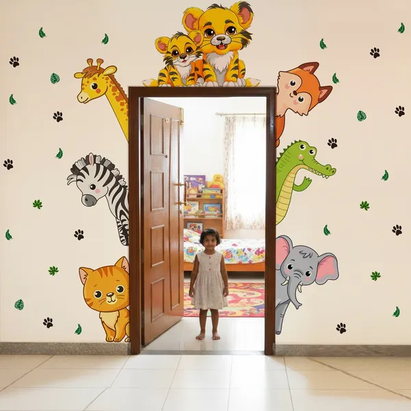 StickMe_Peekaboo_Jungle_Animals_Kids_Room_Wall_Sticker_|_Premium_Extra_Large_-_cm_X_cm