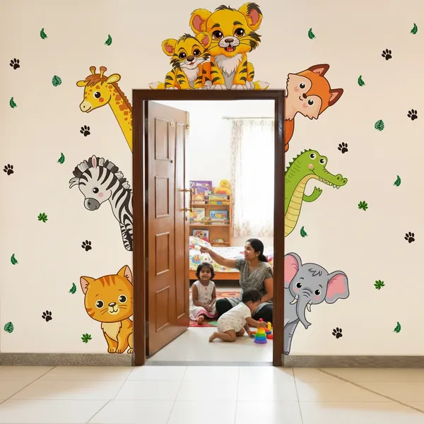 StickMe_Peekaboo_Jungle_Animals_Kids_Room_Wall_Sticker_|_Premium_Extra_Large_-_cm_X_cm