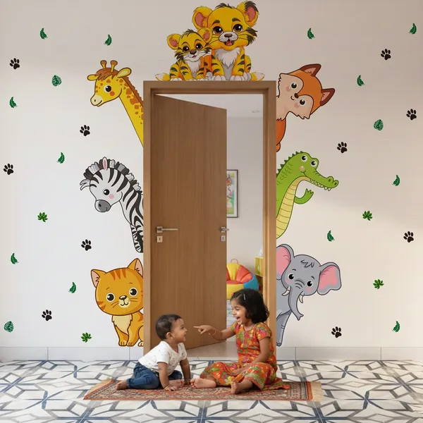 StickMe_Peekaboo_Jungle_Animals_Kids_Room_Wall_Sticker_|_Premium_Extra_Large_-_cm_X_cm
