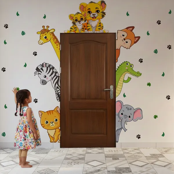 StickMe_Peekaboo_Jungle_Animals_Kids_Room_Wall_Sticker_|_Premium_Extra_Large_-_cm_X_cm