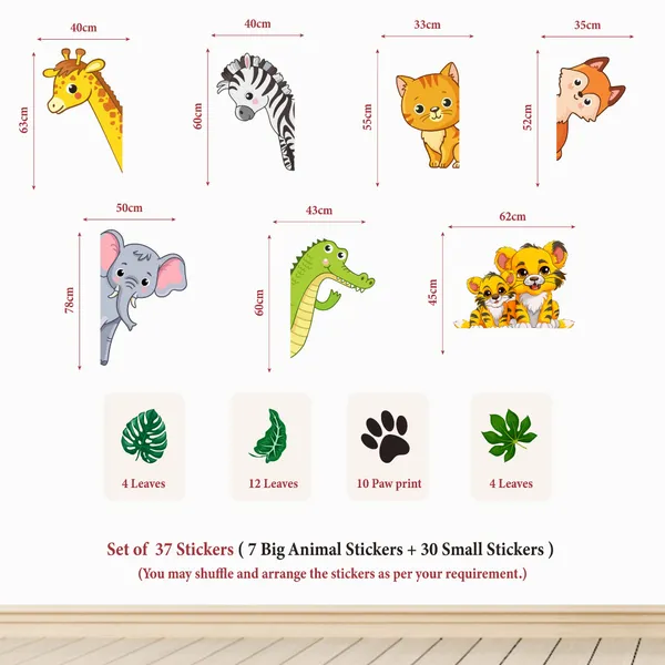 StickMe_Peekaboo_Jungle_Animals_Kids_Room_Wall_Sticker_|_Premium_Extra_Large_-_cm_X_cm