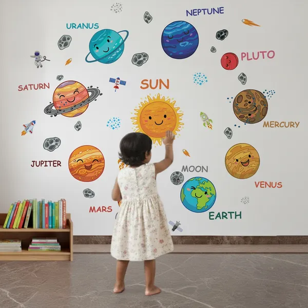 StickMe_Tiny_Astronaut�s_Galaxy_Adventure_Kids_Space_Learn_&_Play_Solar_System_Wall_Stickers_|_Premium_Extra_Large_-_200_cm_X_250_cm