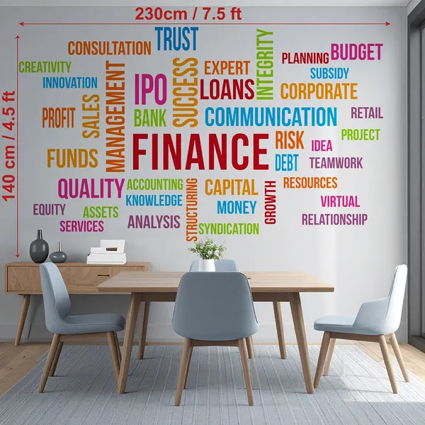 StickMe_Finance_Word_Cloud_Premium_Wall_Sticker_for_Office_|_Corporate_Business_Wall_D�cor_|_Modern_Workspace_Wall_Decor_|_Premium_Extra_Large_-_230_cm_X_140_cm