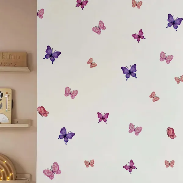 Butterfly_Wall_Sticker_Set_for_Bedroom_|_Pink_&_Purple_Butterfly_Wall_Decals_for_Girls_Room,_Nursery_&_Living_Room