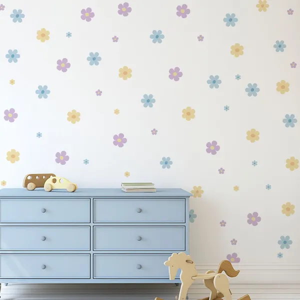 Pastel_Flower_Wall_Stickers_for_Kids_Room_|_Removable_Daisy_Wall_Decals_for_Nursery,_Baby_Room_&_Girls_Bedroom_Decor