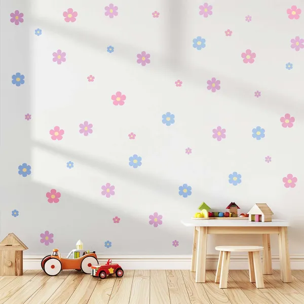 Pastel_Flower_Wall_Stickers_for_Kids_Room_|_Removable_Daisy_Wall_Decals_for_Nursery,_Baby_Room_&_Girls_Bedroom_Decor
