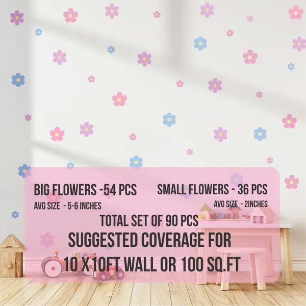 Pastel_Flower_Wall_Stickers_for_Kids_Room_|_Removable_Daisy_Wall_Decals_for_Nursery,_Baby_Room_&_Girls_Bedroom_Decor