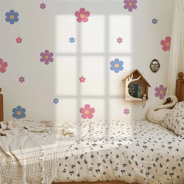 Pastel_Flower_Wall_Stickers_for_Kids_Room_|_Removable_Daisy_Wall_Decals_for_Nursery,_Baby_Room_&_Girls_Bedroom_Decor