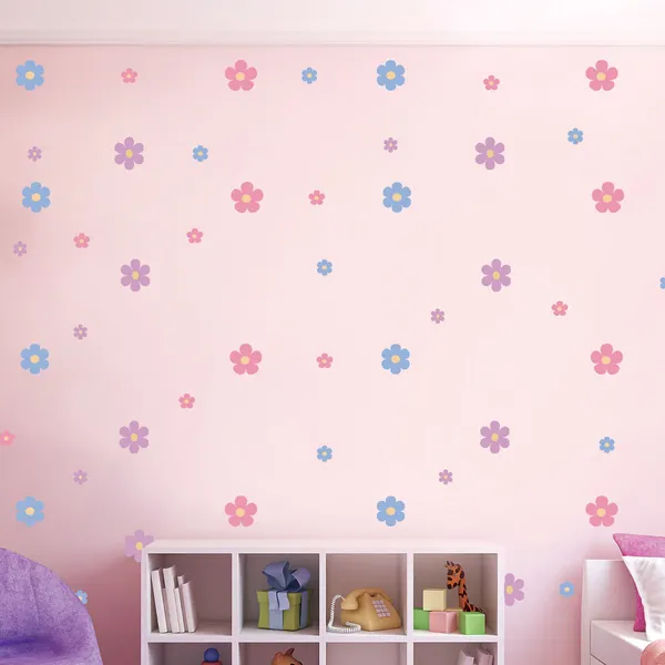 Pastel_Flower_Wall_Stickers_for_Kids_Room_|_Removable_Daisy_Wall_Decals_for_Nursery,_Baby_Room_&_Girls_Bedroom_Decor