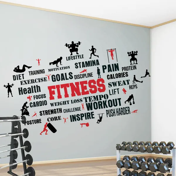 Gym_Bodybuilding_Word_Cloud_Wall_Sticker_Motivational_Workout_Decor