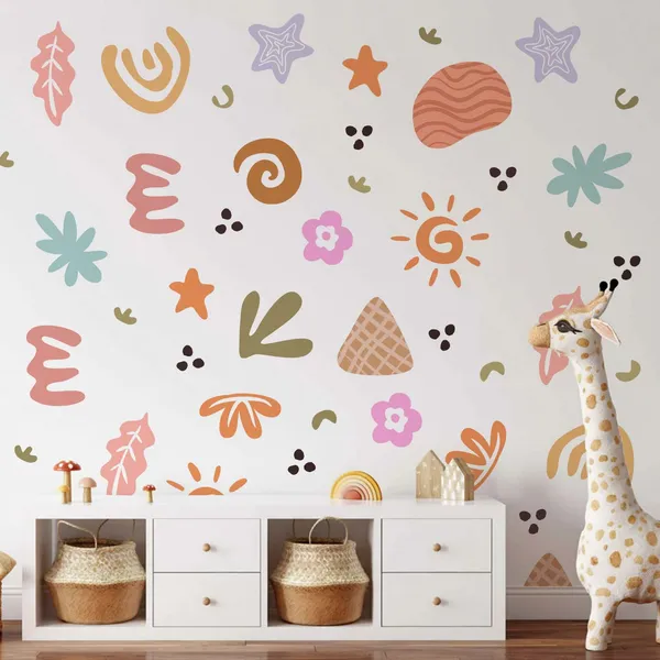 Boho_Nursery_Wall_Stickers_for_Kids_Room_|_Peel_and_Stick_Baby_Nursery_Wall_Decals_|_Modern_Scandinavian_Wall_Decor_for_Bedroom_&_Playroom