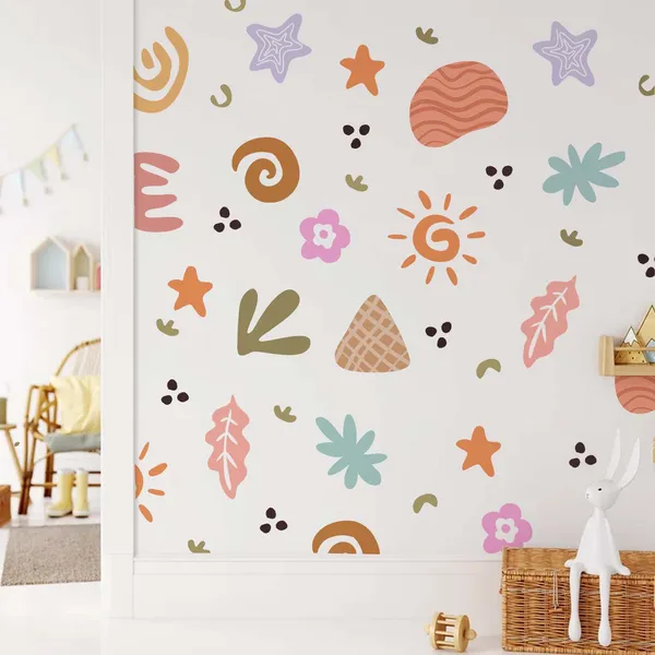 Boho_Nursery_Wall_Stickers_for_Kids_Room_|_Peel_and_Stick_Baby_Nursery_Wall_Decals_|_Modern_Scandinavian_Wall_Decor_for_Bedroom_&_Playroom