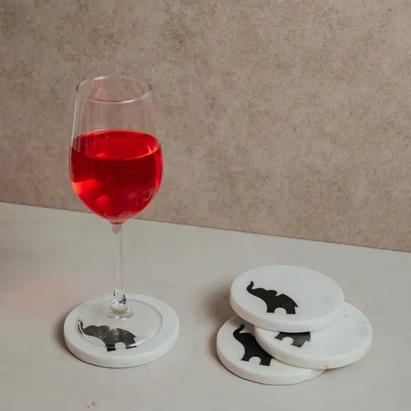 Pack_Of_4_White_Elephant_Parade_Coaster_For_Kitchen