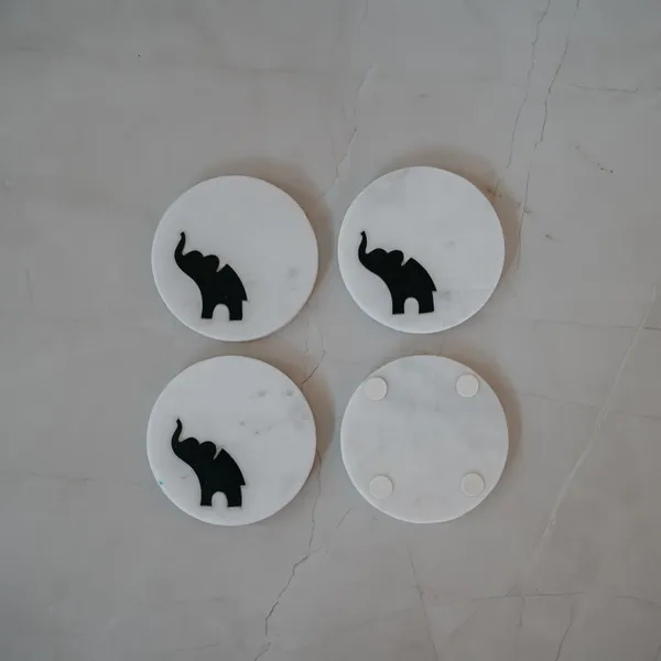 Pack_Of_4_White_Elephant_Parade_Coaster_For_Kitchen