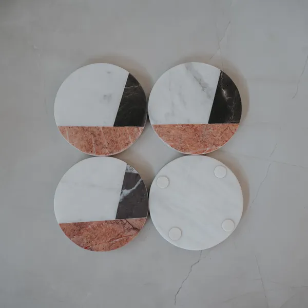 Pack_Of_4_White_Italian_Checker_Inlay_Coaster_For_Kitchen
