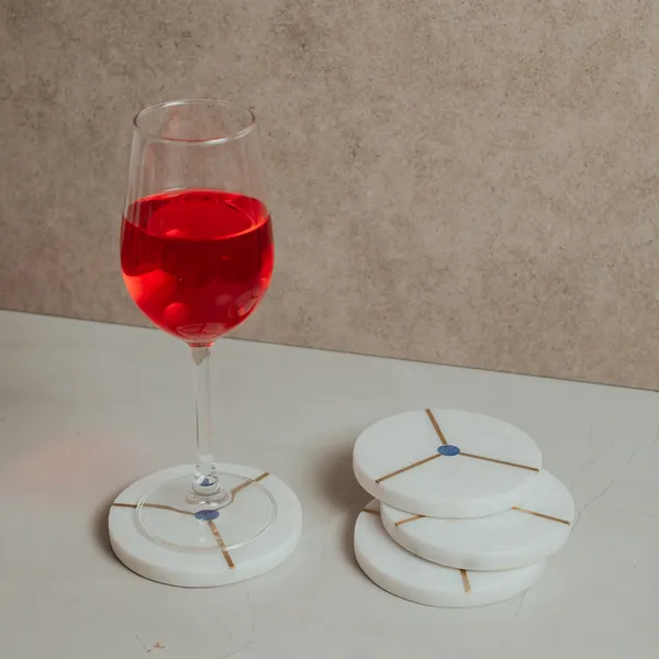 Pack_Of_4_White_Brass_Lapis_Combination_Coaster_For_Kitchen